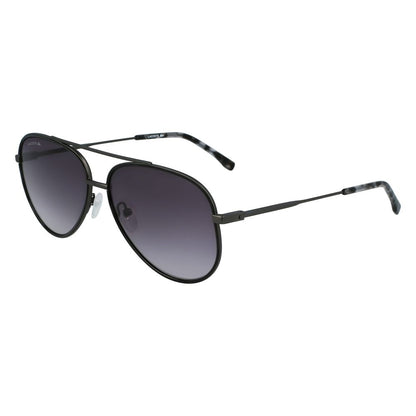 Lacoste Men's Sunglasses – Gray Metal Frame, Fade Smoky Lenses