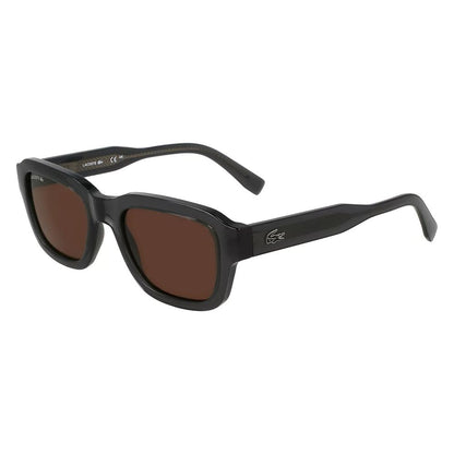 Lacoste Men’s Sunglasses – Grey Acetate Frame, Brown Lenses