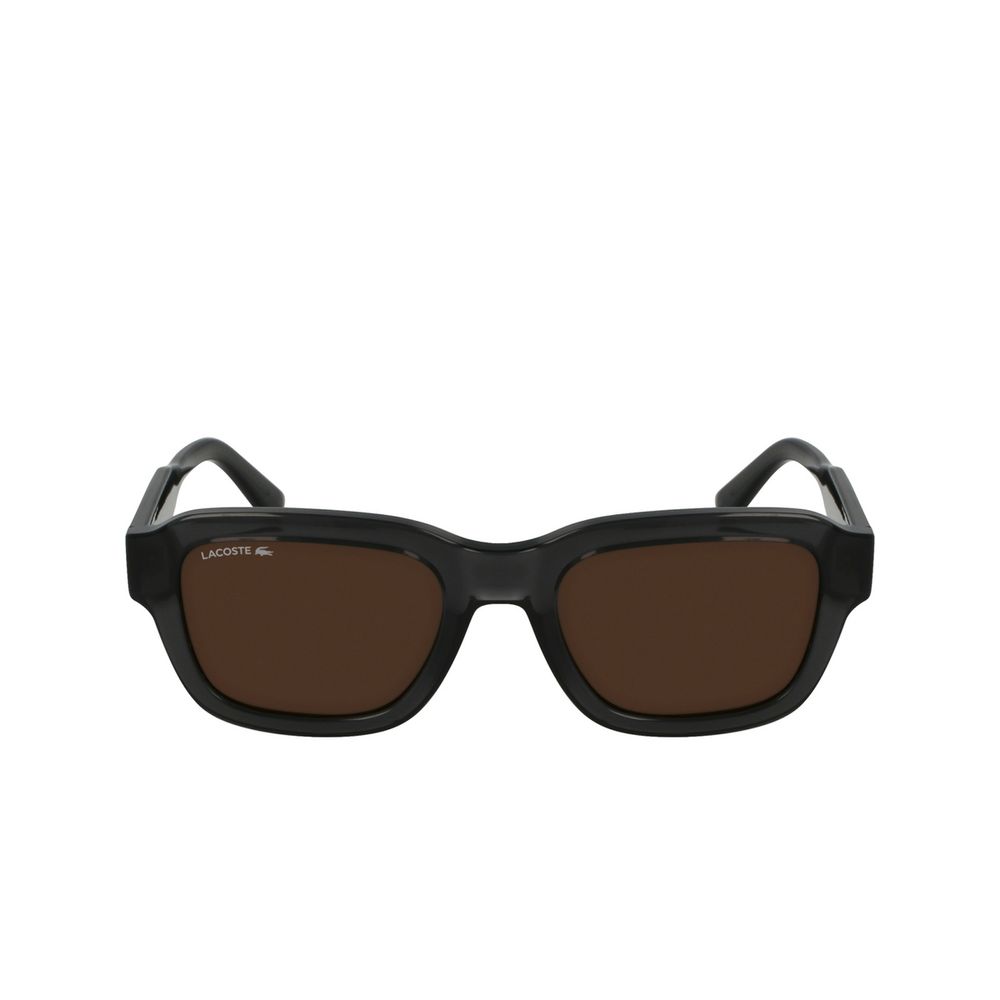 Lacoste Men’s Sunglasses – Grey Acetate Frame, Brown Lenses