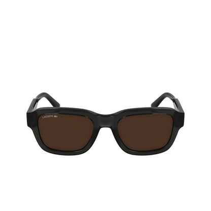 Lacoste Men’s Sunglasses – Grey Acetate Frame, Brown Lenses