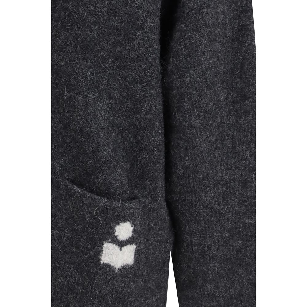 Marant Étoile Gray Alpaca Vicugna Pacos Cardigan