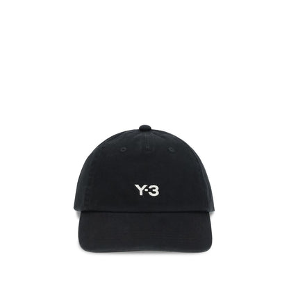 Y-3 Black Cotton Cap - Contemporary Sports Style