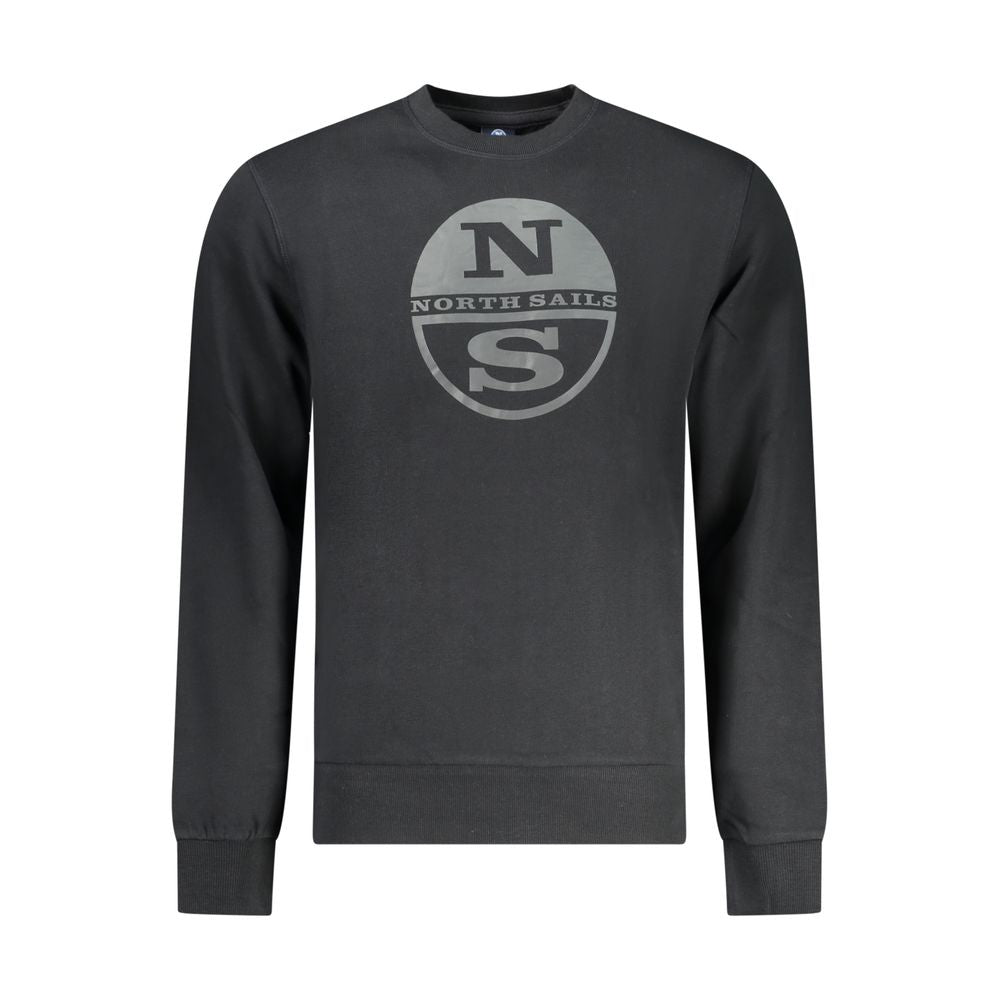 North Sails Black Cotton Crew Neck Sweatshirt for Men
