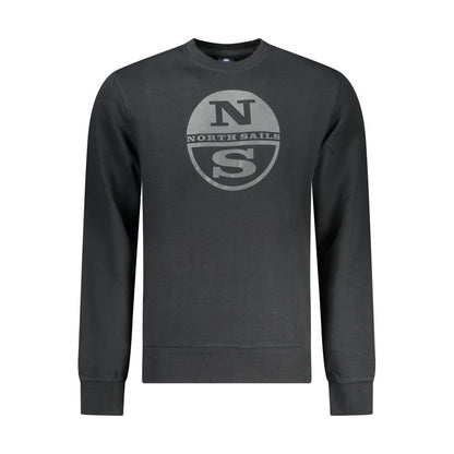 North Sails Black Cotton Crew Neck Sweatshirt for Men