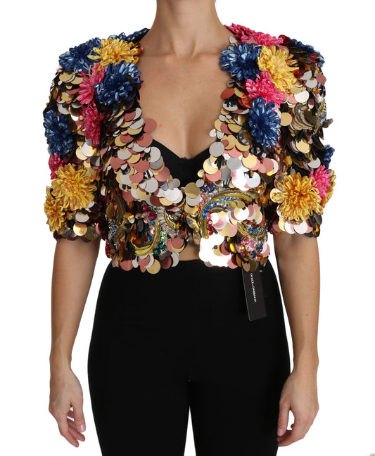 Enchanted Sicily Crystal-Embellished Short Jacket