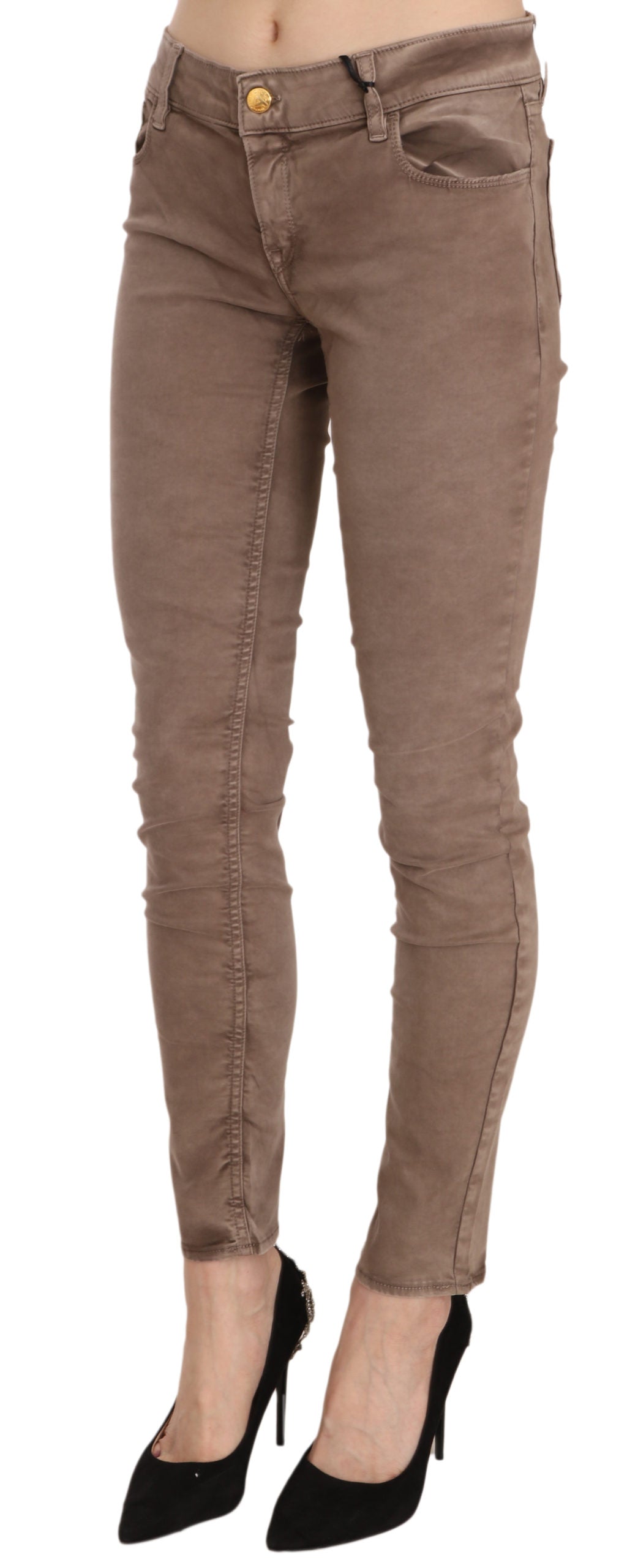 Chic Brown Slim Fit Skinny Jeans