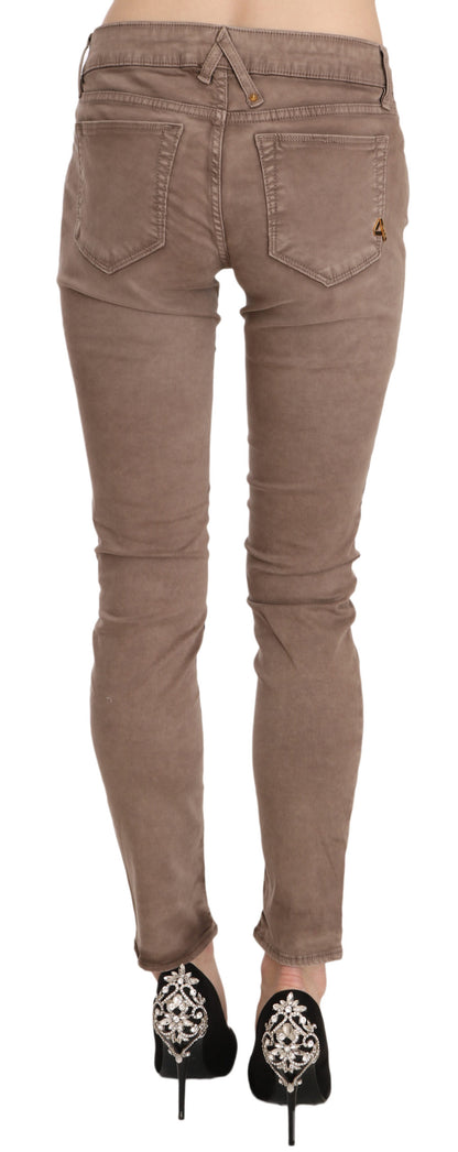  - Chic Brown Slim Fit Skinny Jeans