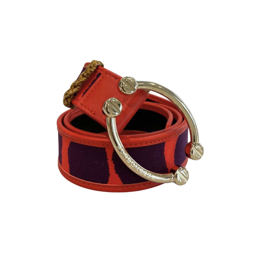 Borbonese Orange Leather Women's Belt