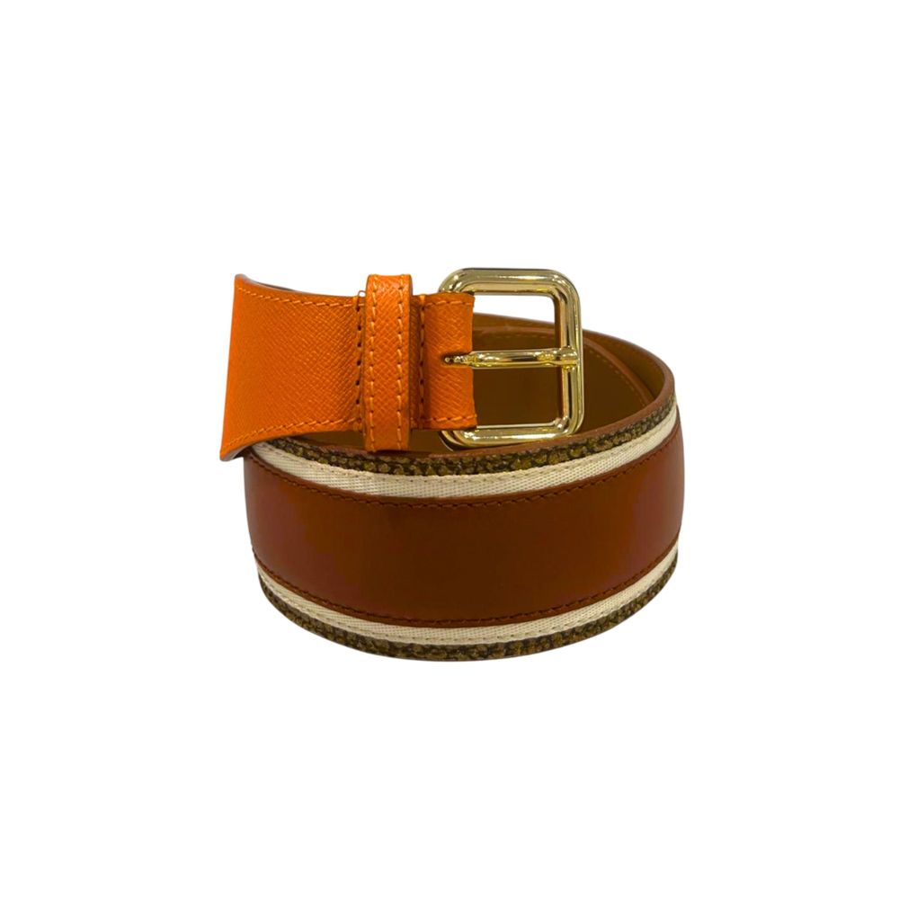 Borbonese Orange Leather Women Belt