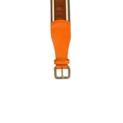 Borbonese Orange Leather Women Belt