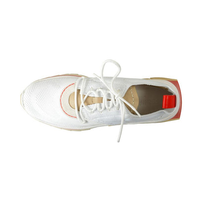 Salvatore Ferragamo White Fabric Athletic Sneakers for Men