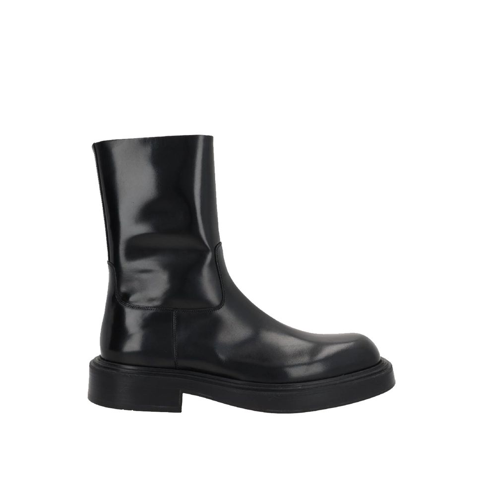 Salvatore Ferragamo Black Calfskin Ankle Boots for Men
