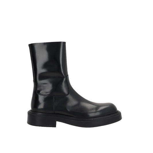 Salvatore Ferragamo Black Calfskin Ankle Boots for Men