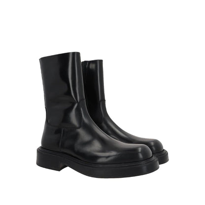 Salvatore Ferragamo Black Calfskin Ankle Boots for Men