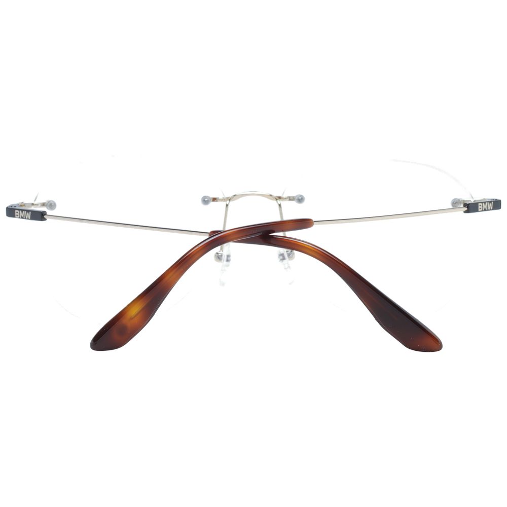 BMW Gold Titanium Glasses – Rimless Demo Lens Frames for Men