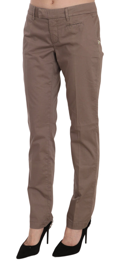  - Chic Brown Straight Cut Trousers