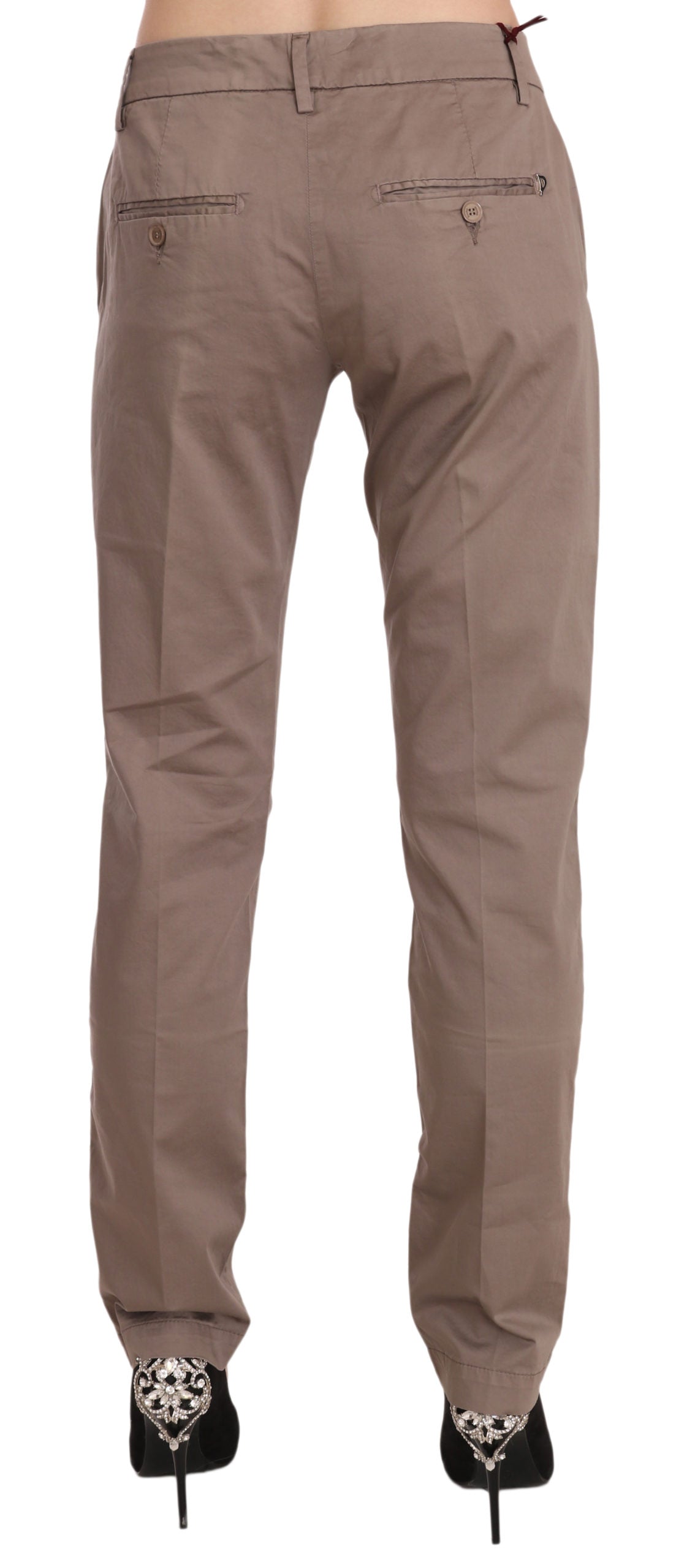  - Chic Brown Straight Cut Trousers