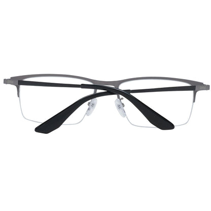 BMW Men’s Black Titanium Glasses – Half-Rim Rectangle Frames