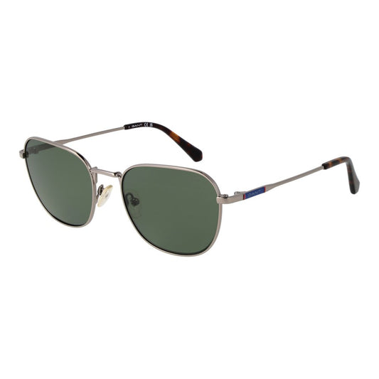 Gant Men’s Sunglasses – Grey Metal Frame, Green Polarized Lenses
