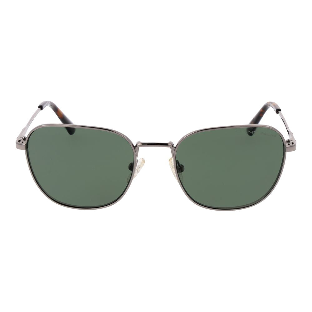 Gant Men’s Sunglasses – Grey Metal Frame, Green Polarized Lenses