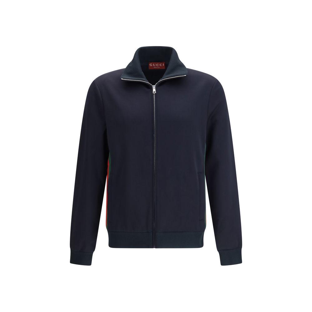 Gucci Blue Retro Zip-Up Track Jacket for Men