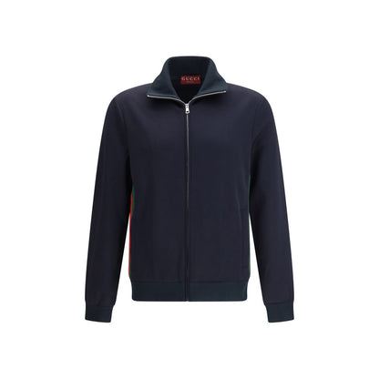 Gucci Blue Retro Zip-Up Track Jacket for Men