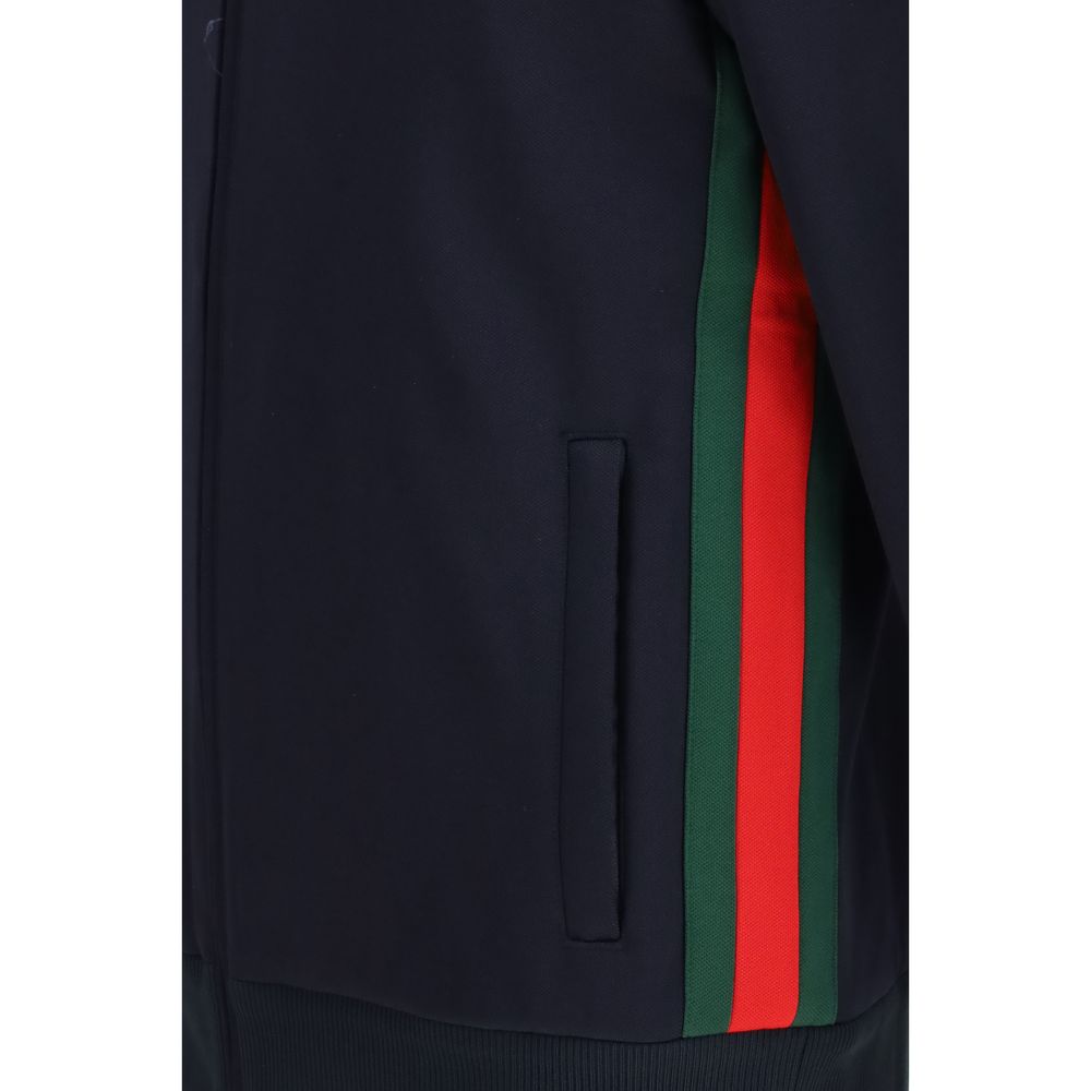Gucci Blue Retro Zip-Up Track Jacket for Men