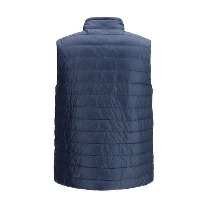 Herno White & Blue Padded Reversible Zip-Up Gilet Jacket