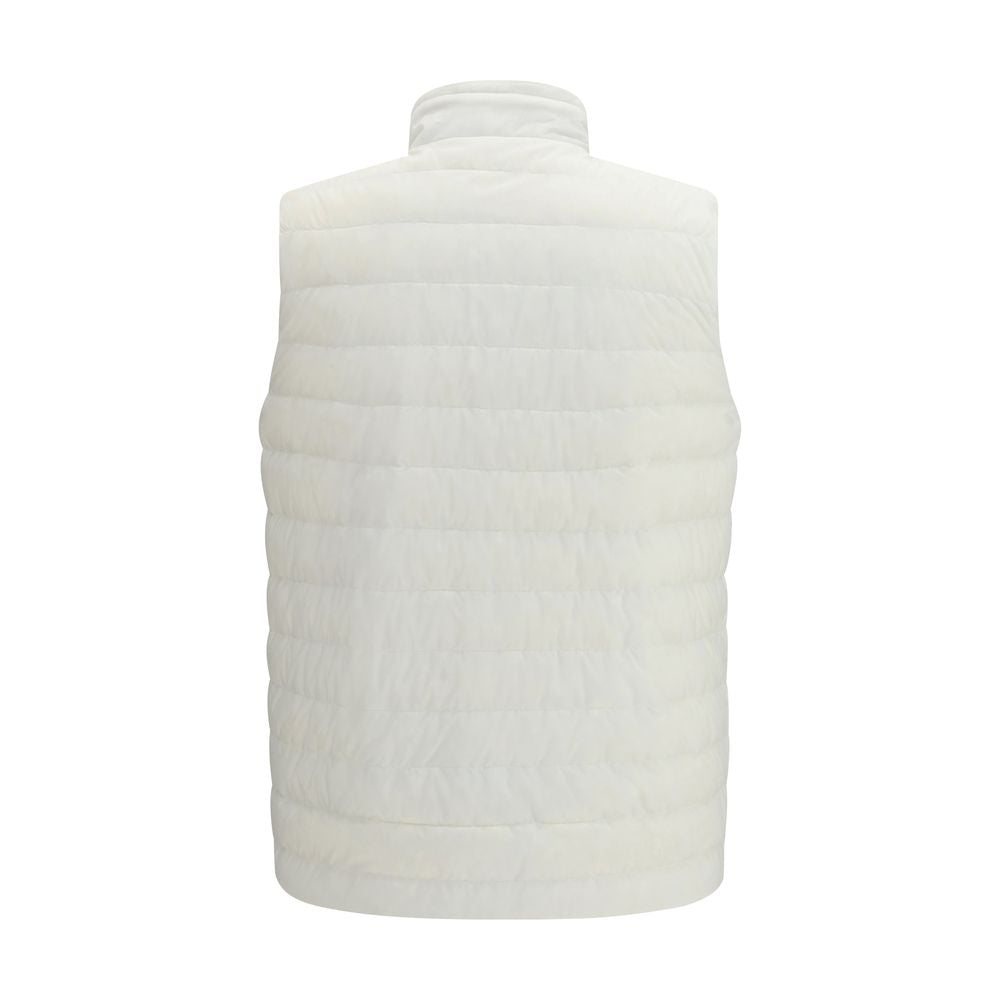 Herno White & Blue Padded Reversible Zip-Up Gilet Jacket