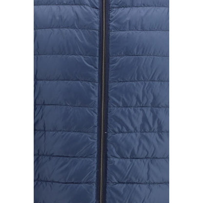 Herno White & Blue Padded Reversible Zip-Up Gilet Jacket