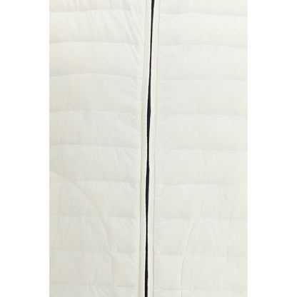 Herno White & Blue Padded Reversible Zip-Up Gilet Jacket