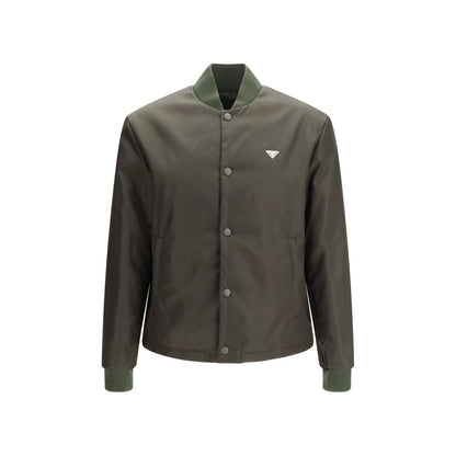 Prada Military Green Re-Nylon Bomber Jacket for Men