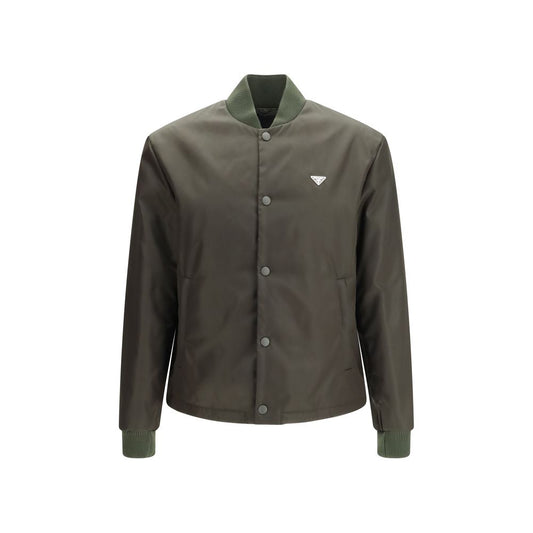 Prada Military Green Re-Nylon Bomber Jacket for Men