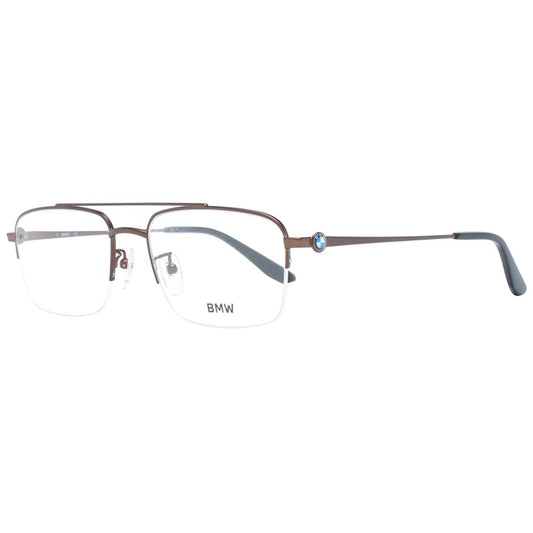 BMW Men's Optical Glasses – Bronze Half-Rim Frame, 54mm