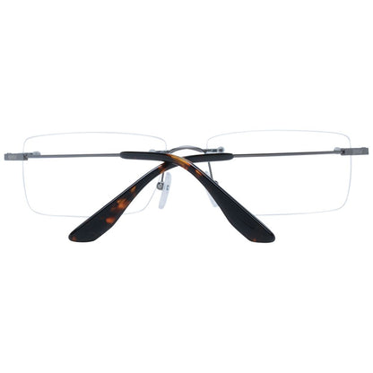 BMW Men's Optical Glasses – Gunmetal Rimless Frames, 56mm