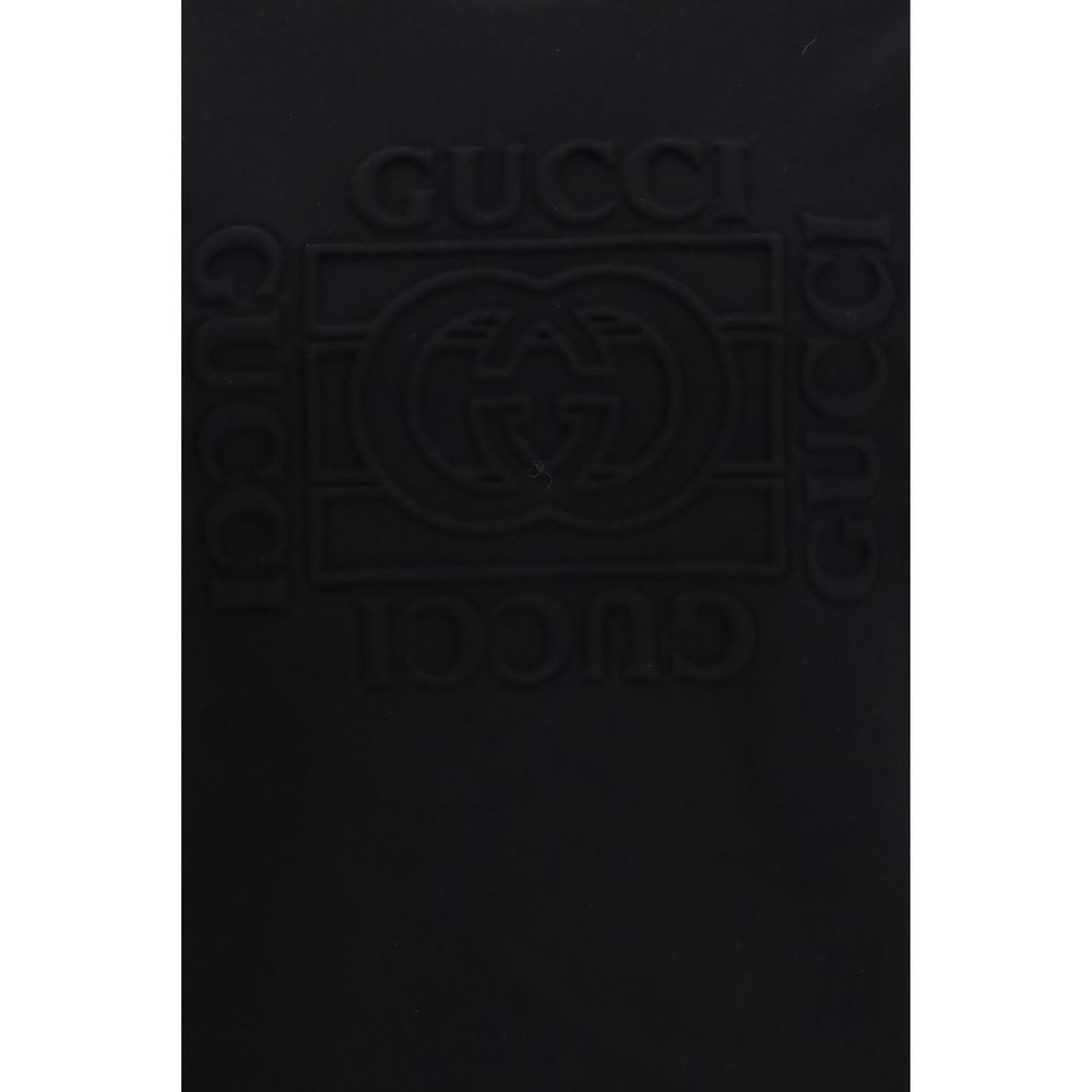Gucci Black Cotton Sweatshirt - Embossed Logo Design