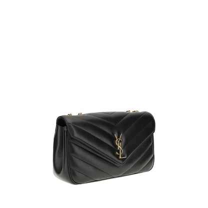 Saint Laurent Black Calf Leather LouLou Shoulder Bag
