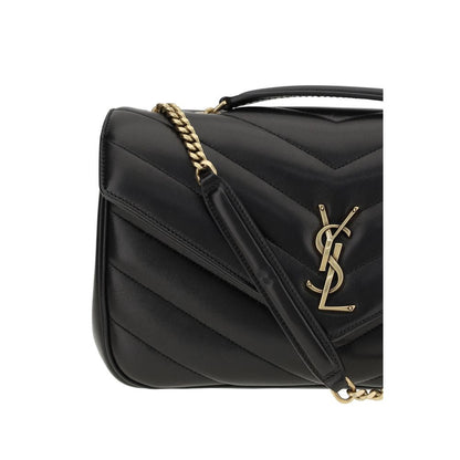 Saint Laurent Black Calf Leather LouLou Shoulder Bag