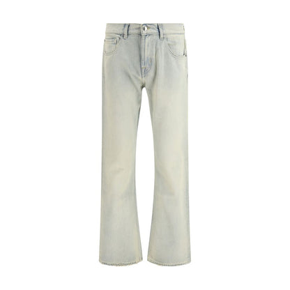 7FOR Cream Cotton Bootcut Jeans