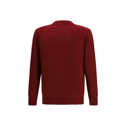 Gucci Burgundy Wool/Cashmere Blend Cardigan for Men