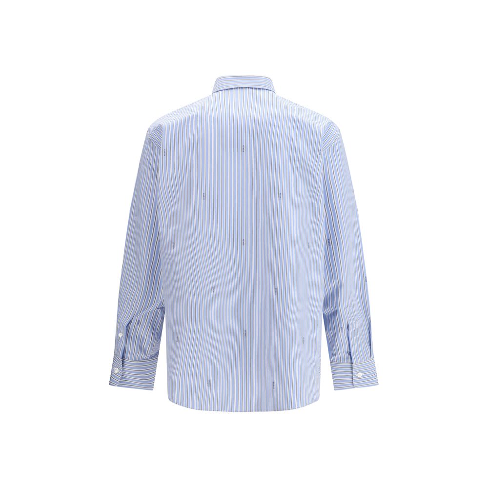 Gucci Light Blue Cotton Striped Shirt for Men