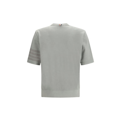 Thom Browne Gray Cotton 4-Bar Sportswear T-Shirt