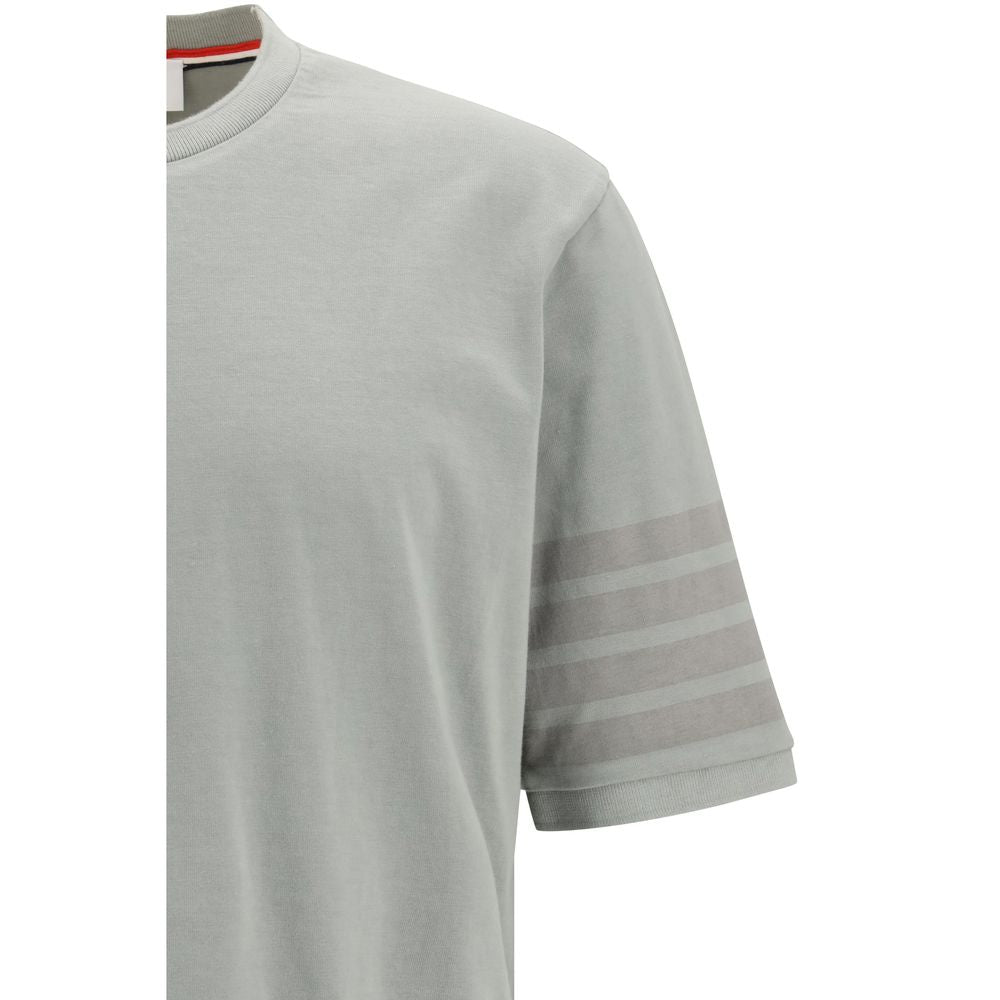 Thom Browne Gray Cotton 4-Bar Sportswear T-Shirt