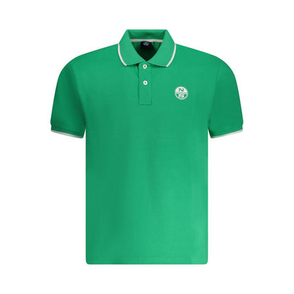 North Sails Verde Green Cotton Short Sleeved Polo T-Shirt for Men