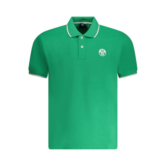 North Sails Verde Green Cotton Short Sleeved Polo T-Shirt for Men