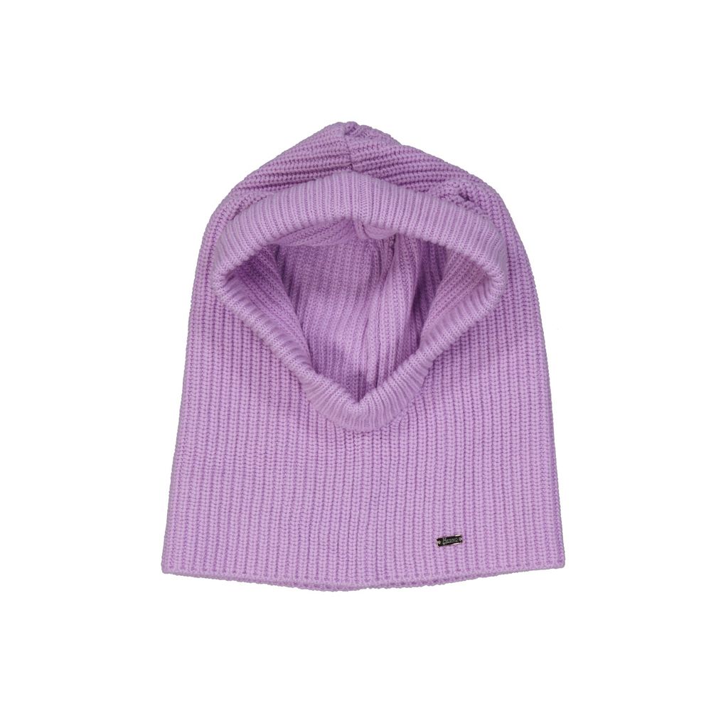 Herno Lilac Purple Wool Balaclava Hat