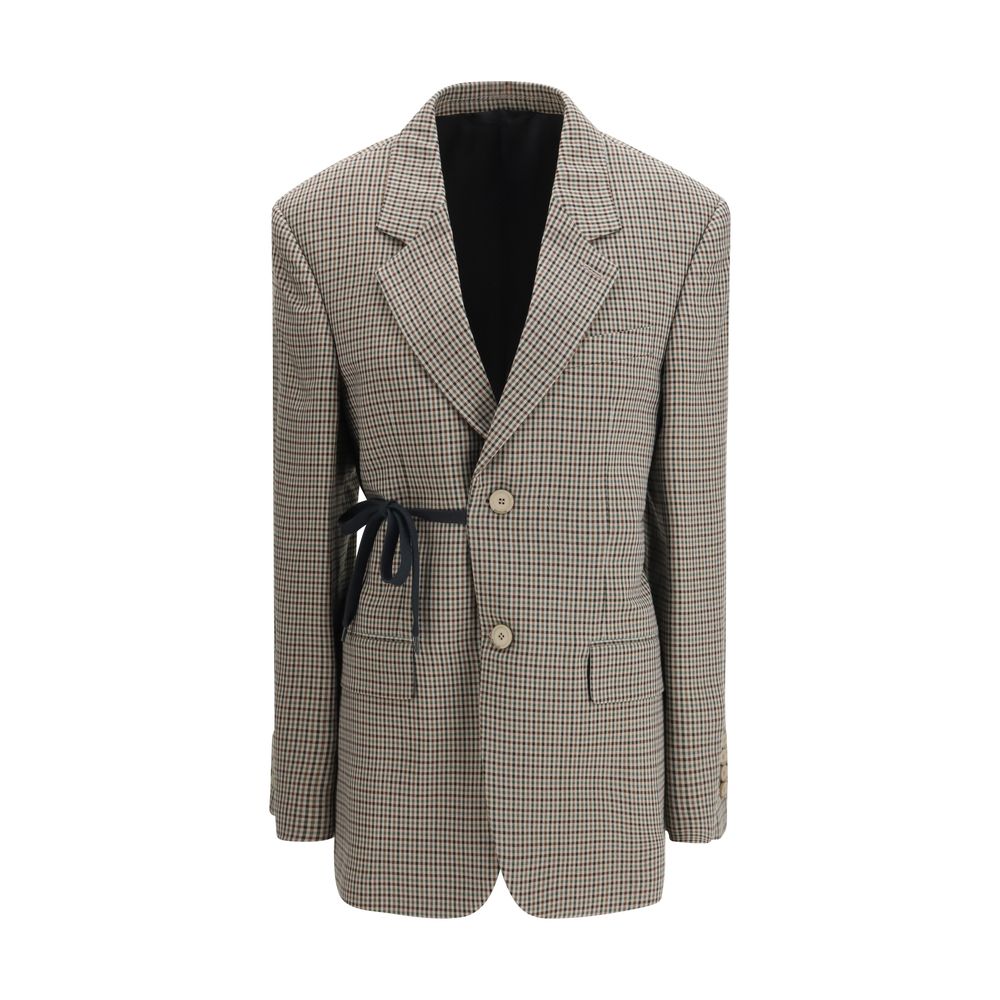 Balenciaga Single-Breasted Vichy Jacket