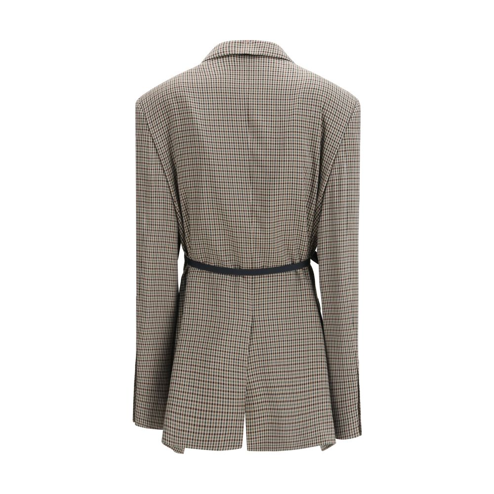 Balenciaga Single-Breasted Vichy Jacket