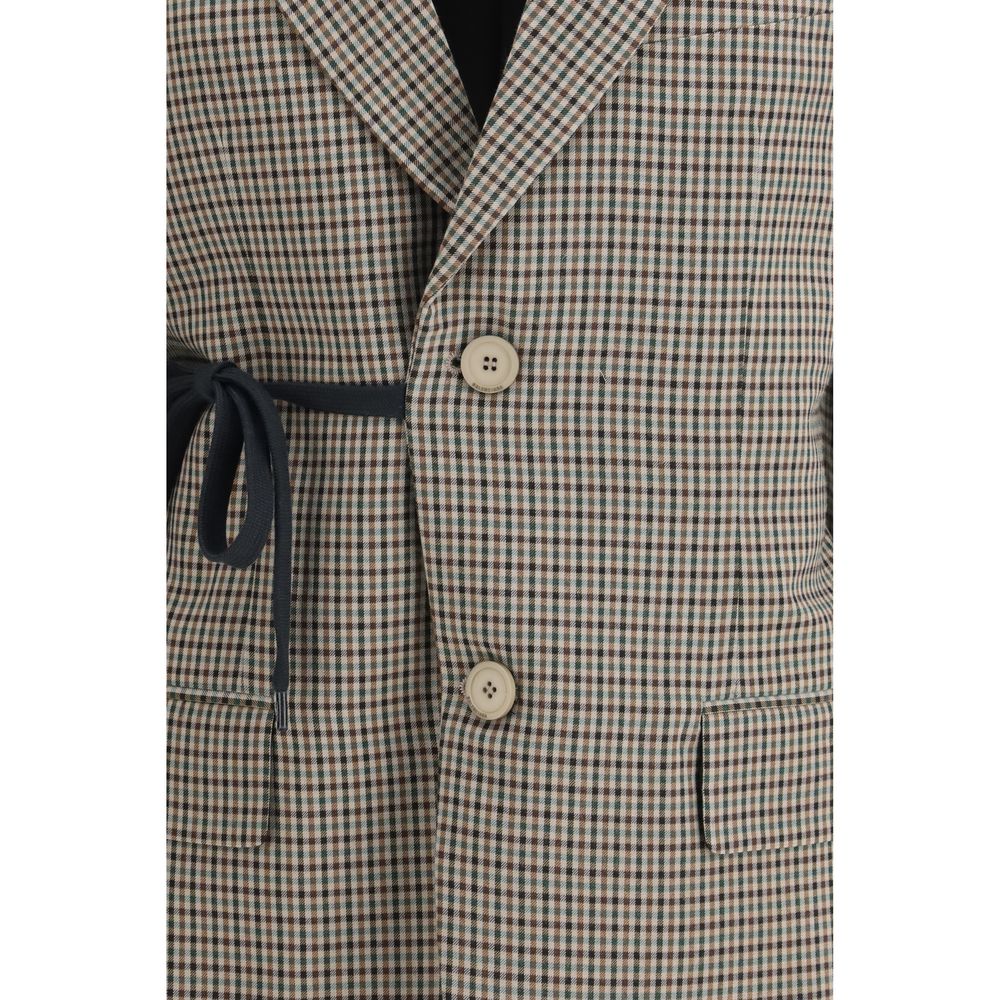 Balenciaga Single-Breasted Vichy Jacket