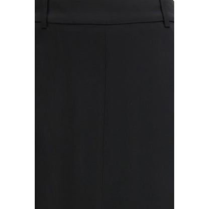 Tom Ford Black Satin Tailored Maxi Skirt